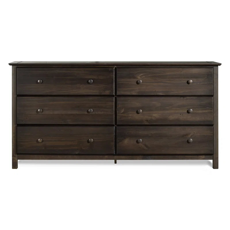 Shaker Solid Wood 63.75'' W 6 - Drawer Dresser