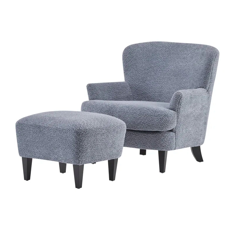 Kamiyla Upholstered Armchair with Ottoman