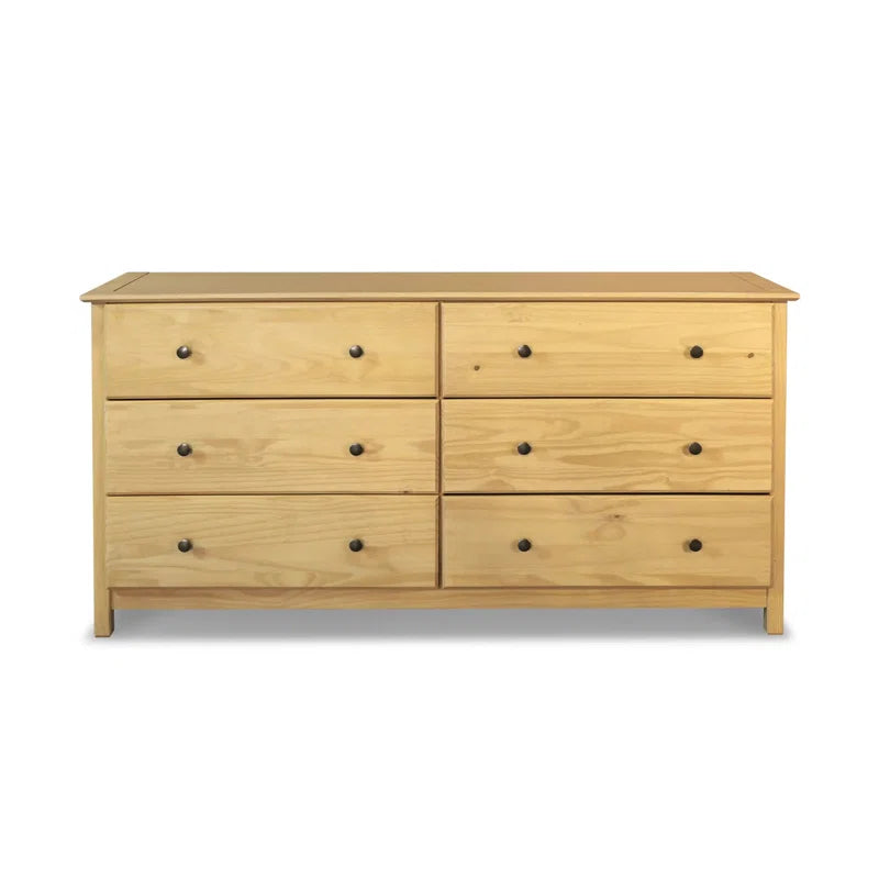 Shaker Solid Wood 63.75'' W 6 - Drawer Dresser