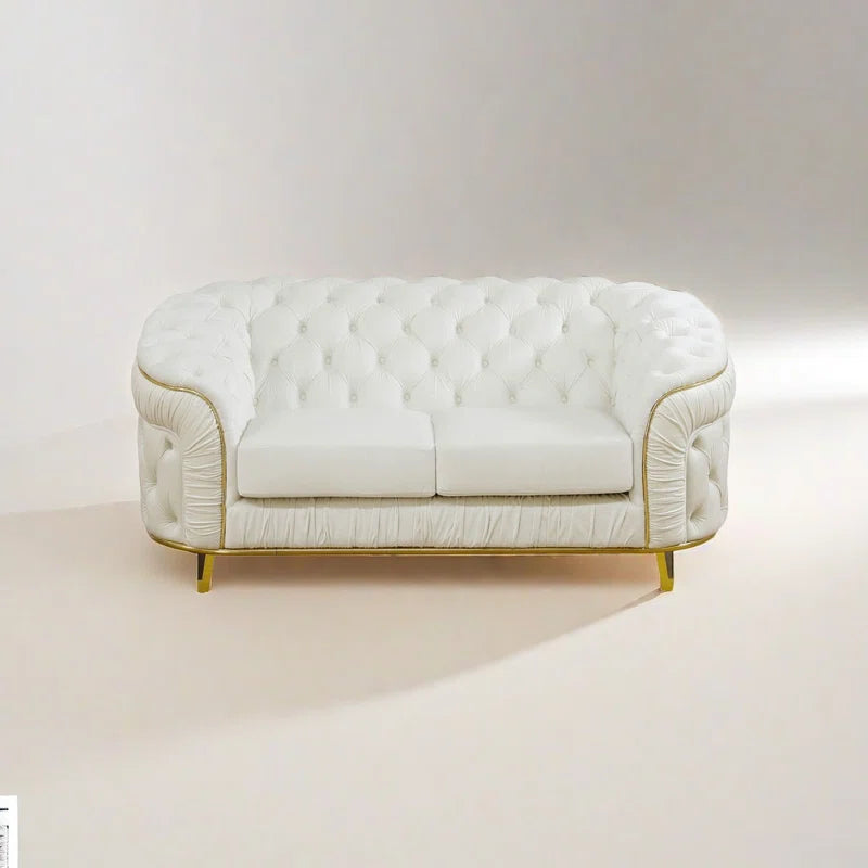 Verx-Flannelette Classic Chesterfield Sofa