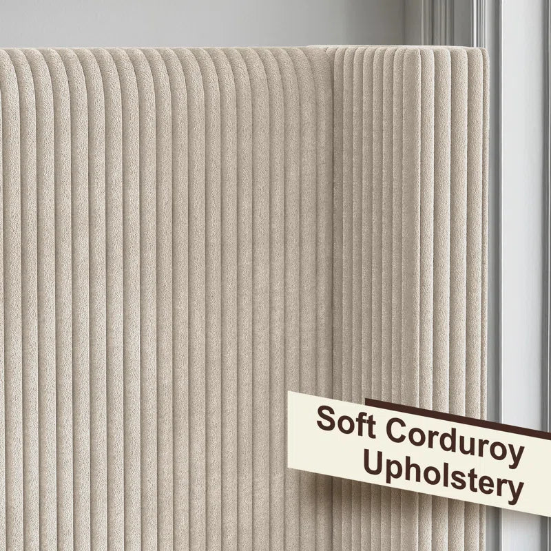 Wauseon Corduroy Upholstered Bed
