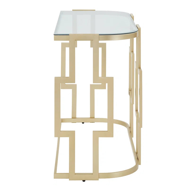 Birnson 48'' Glass Top Console Table