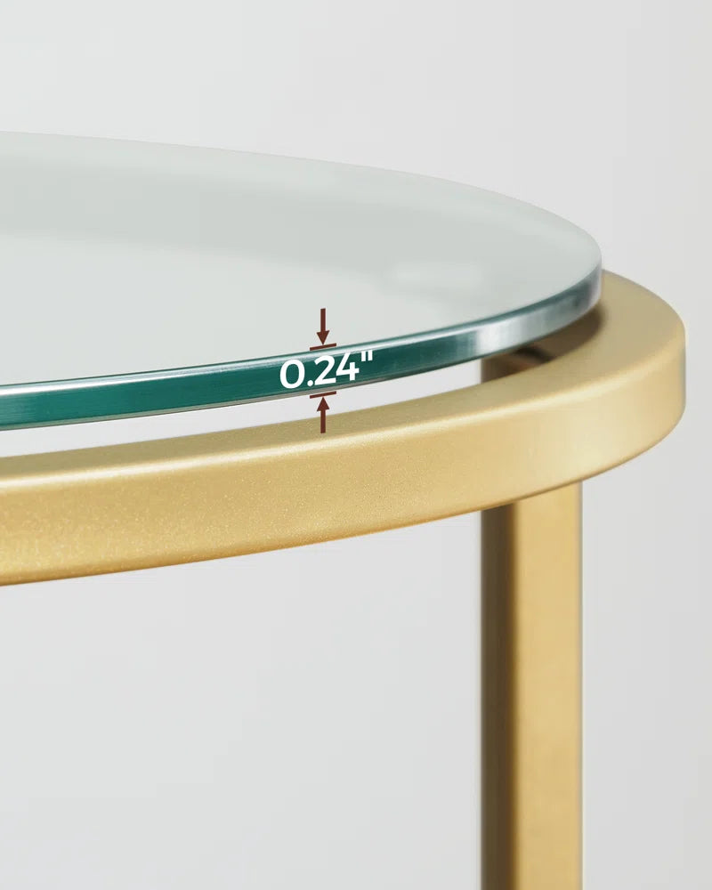 Doynton Glass Top End Table