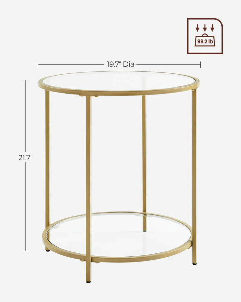 Doynton Glass Top End Table