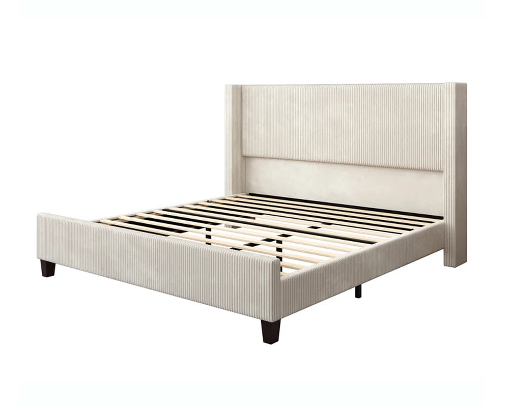 Wauseon Corduroy Upholstered Bed