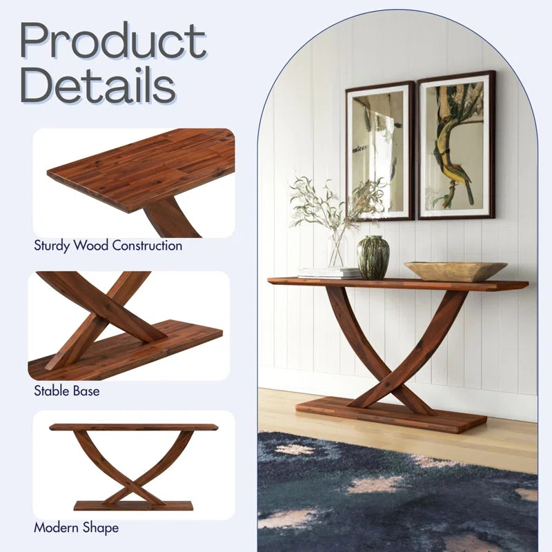 Catelynn 57'' Solid Wood Console Table