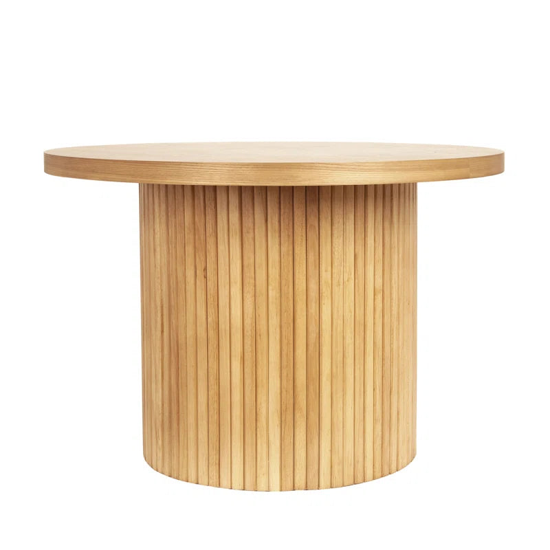 Charleily Solid Wood Coffee Table Round