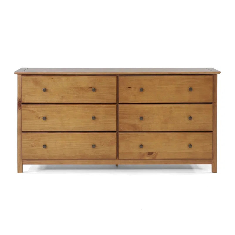 Shaker Solid Wood 63.75'' W 6 - Drawer Dresser