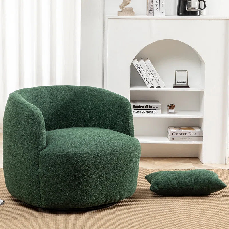 Sydney 34" Wide Boucle Upholstered Swivel Armchair