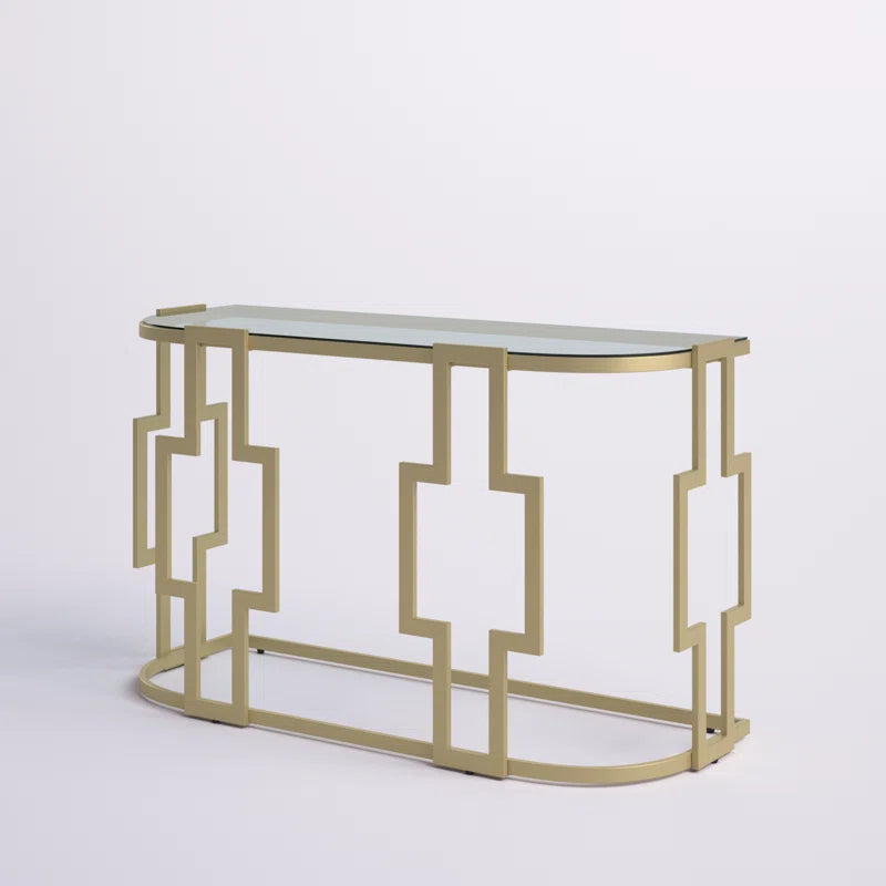 Birnson 48'' Glass Top Console Table