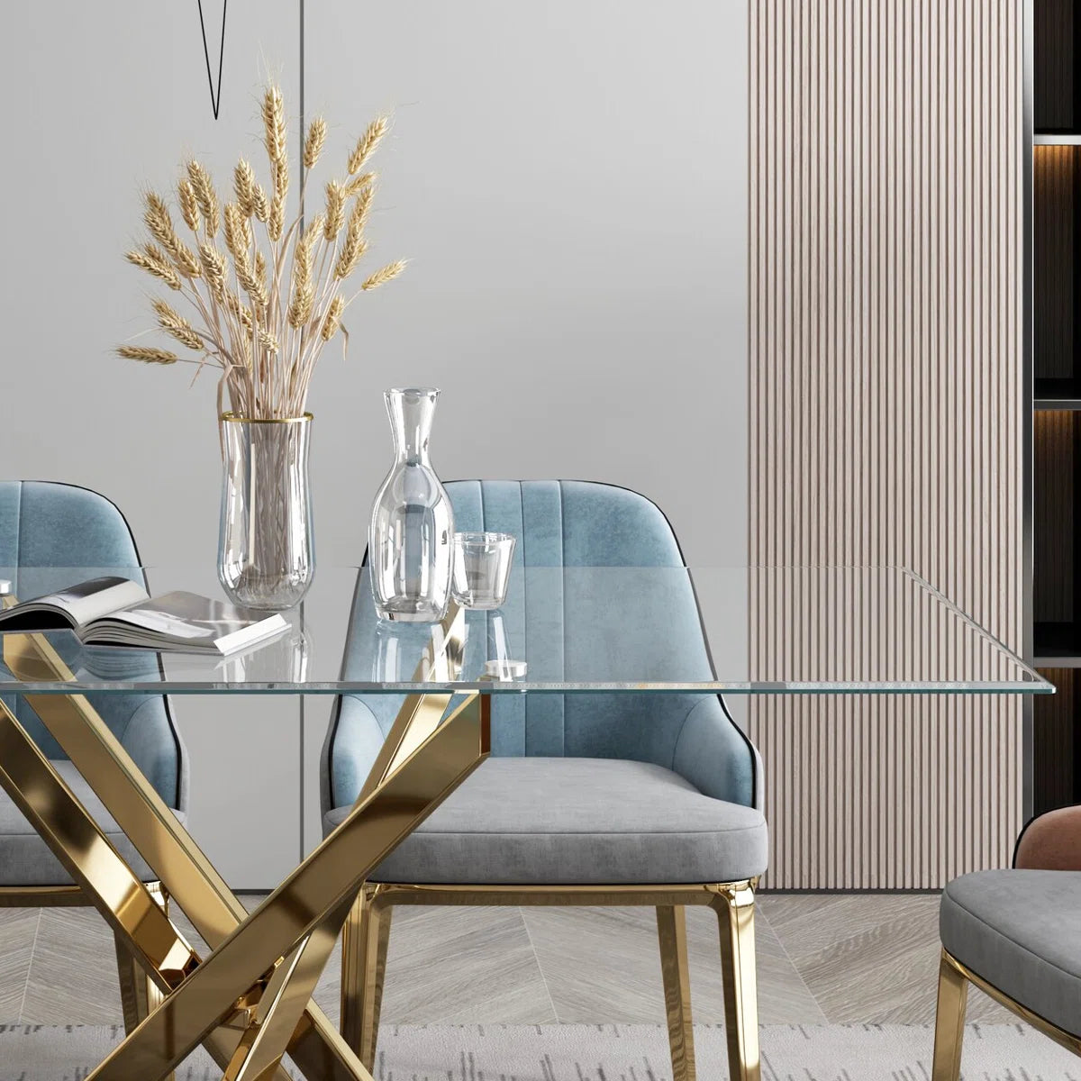 Arlen Glass Pedestal Dining Table
