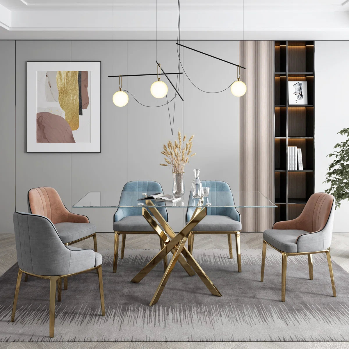 Arlen Glass Pedestal Dining Table