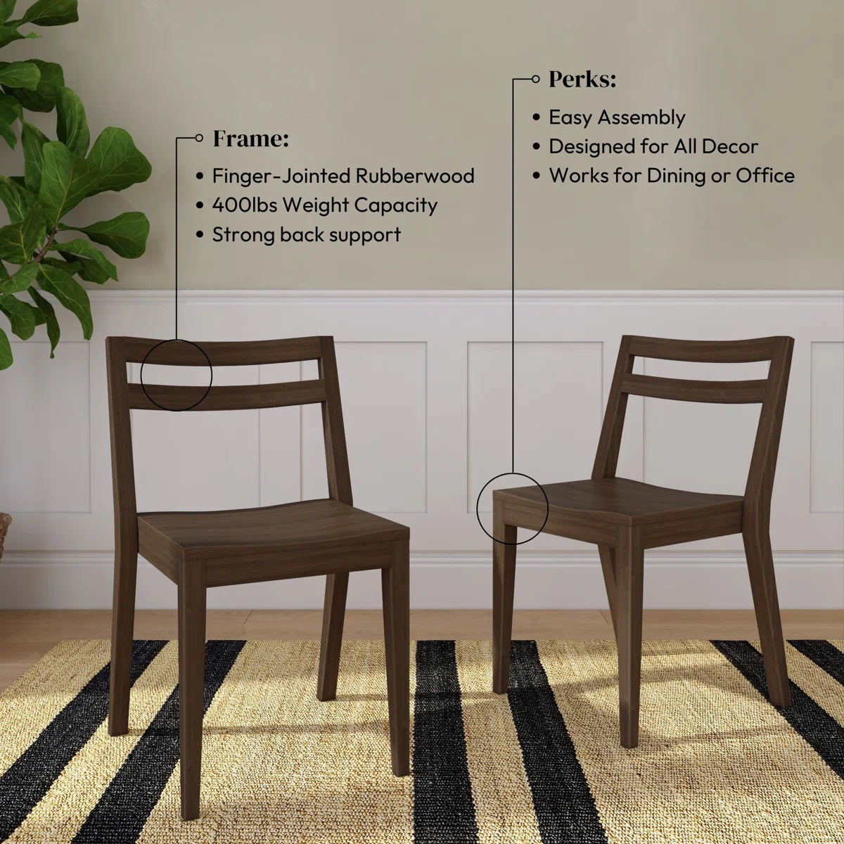 Nolan Wooden Dining Chair Set
