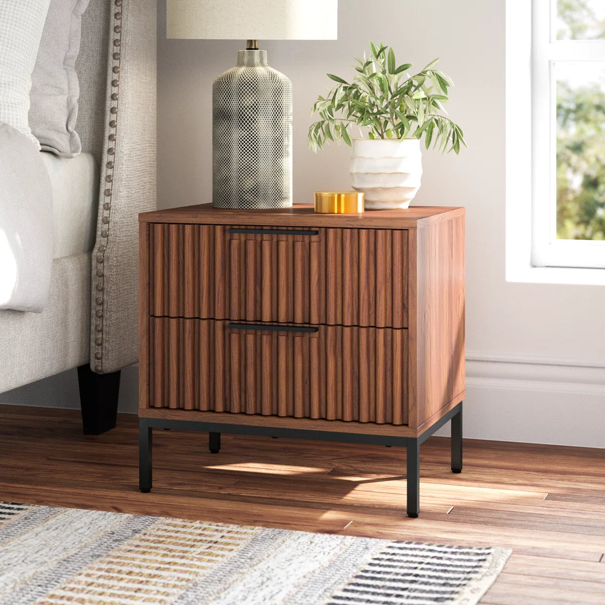 Marcel Fluted Nightstand