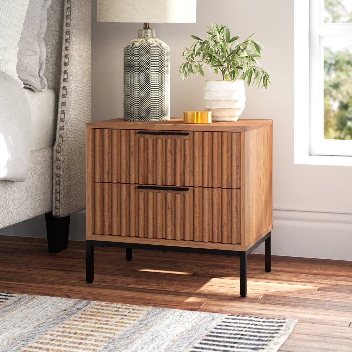 Marcel Fluted Nightstand