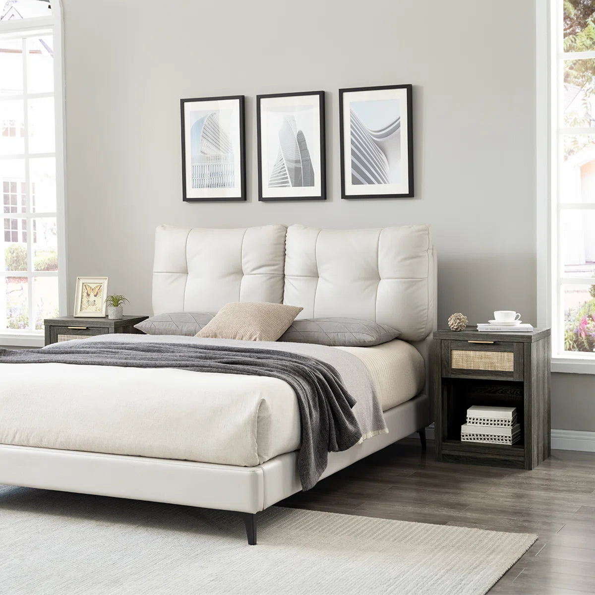 Kaelen Nightstand with Charging Station