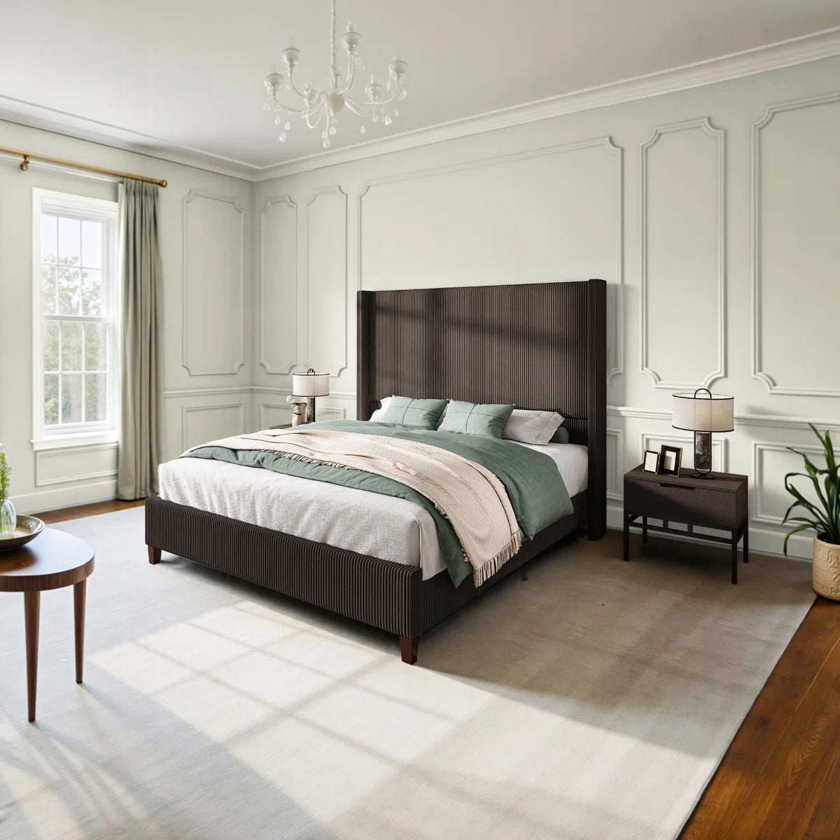 Alvera Wingback Platform Bed