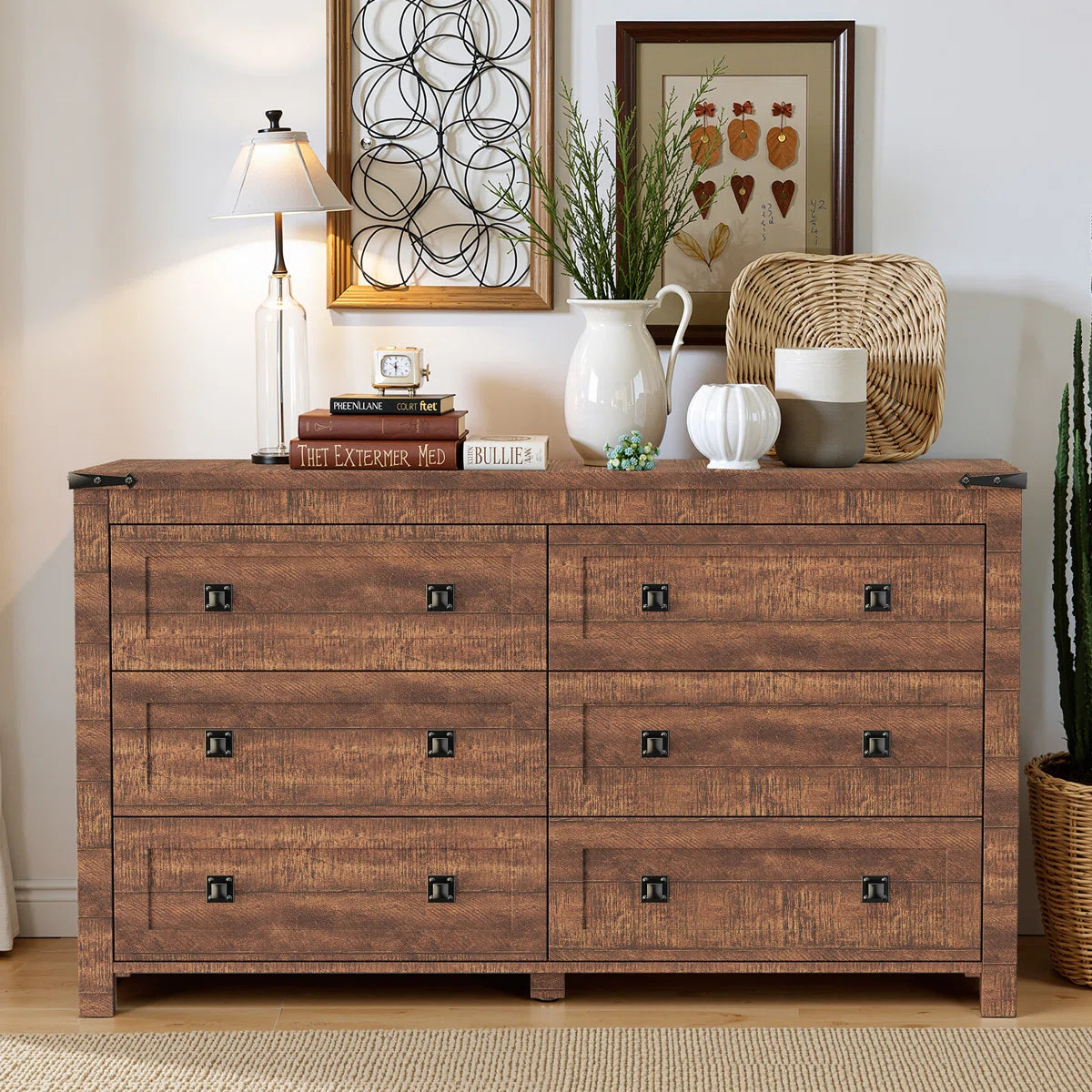 Rustica 6-Drawer Dresser