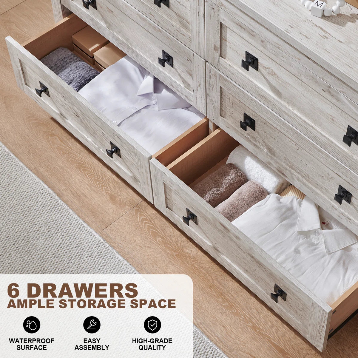 Rustica 6-Drawer Dresser