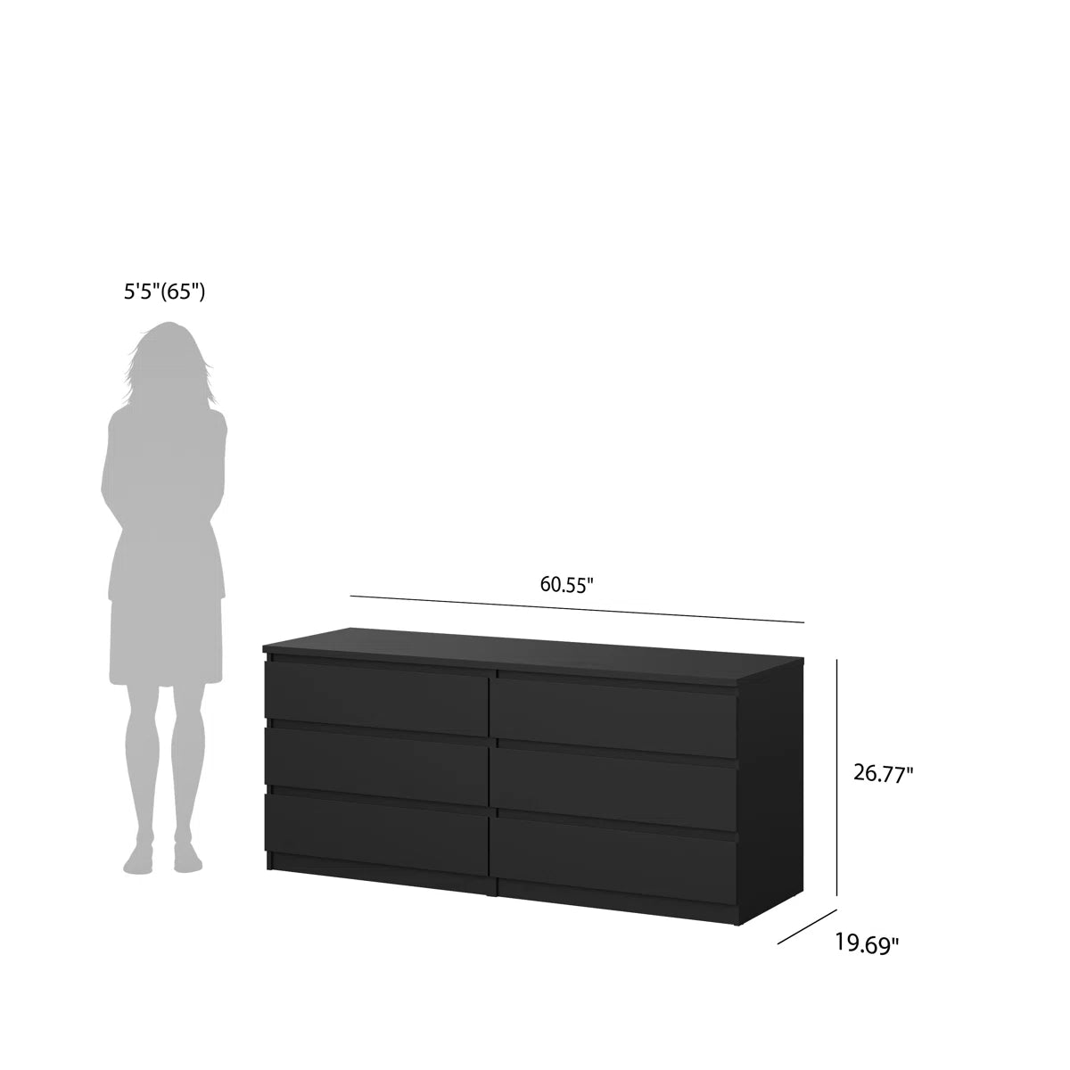 Noira 6-Drawer Double Dresser