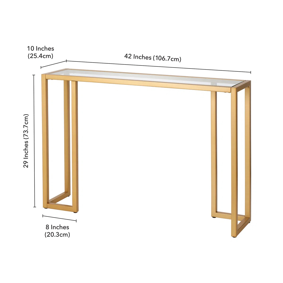 Lucent Glass Console Table