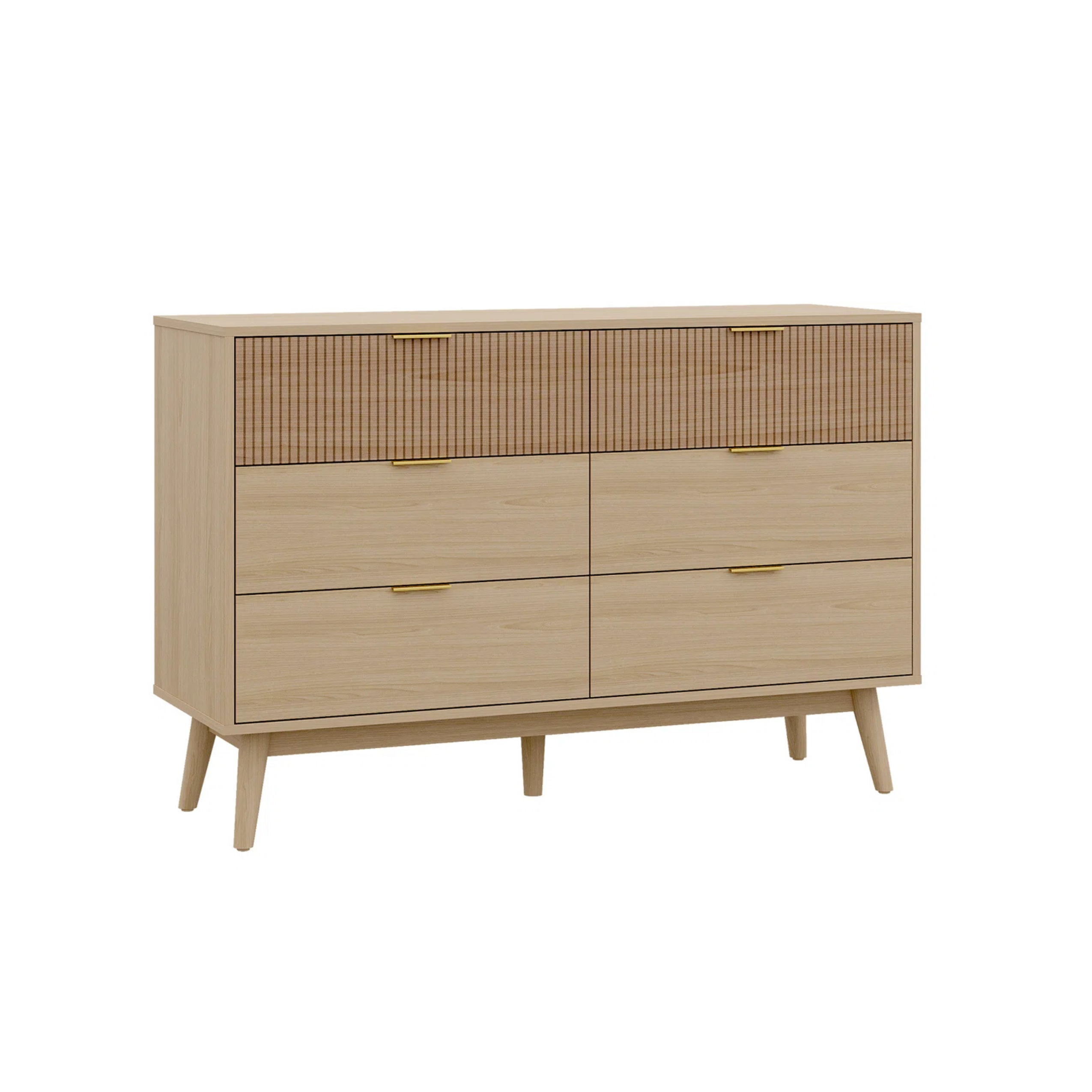 Arden Striped 6-Drawer Dresser