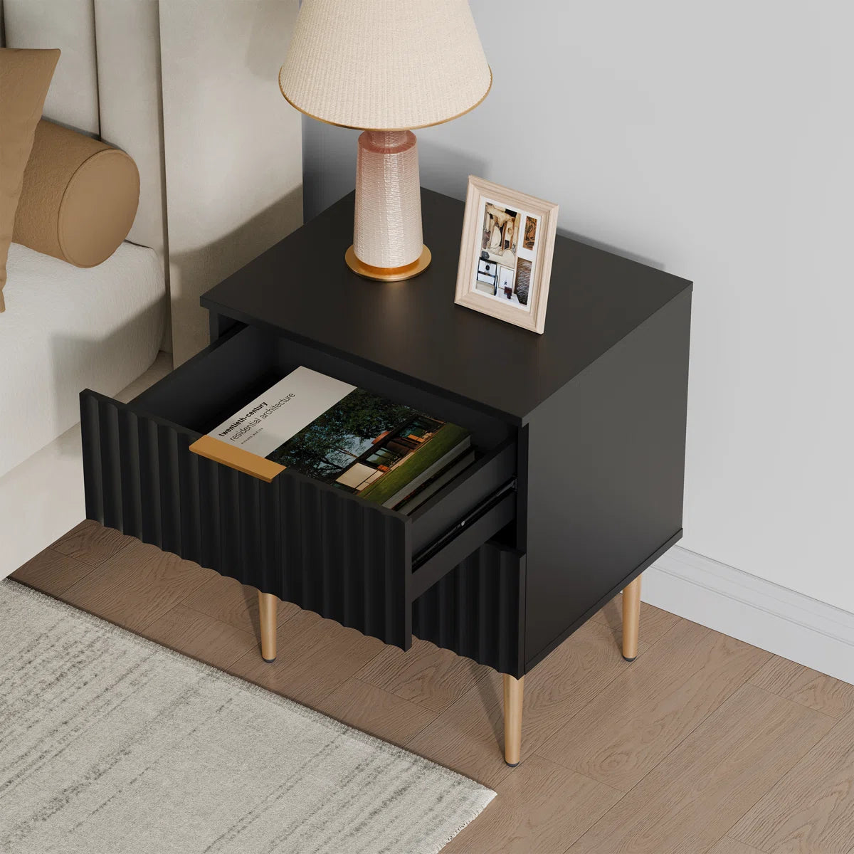 Ardyn Fluted Nightstand Set