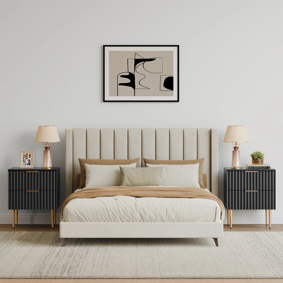 Ardyn Fluted Nightstand Set