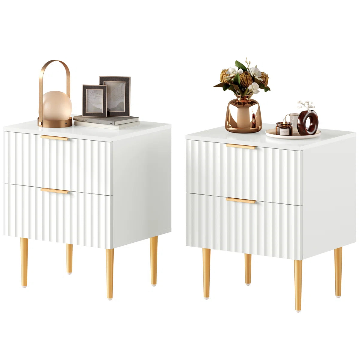Ardyn Fluted Nightstand Set