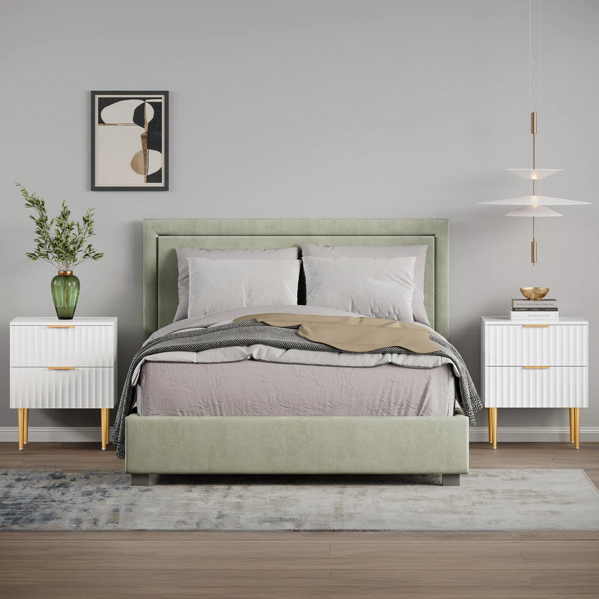 Ardyn Fluted Nightstand Set
