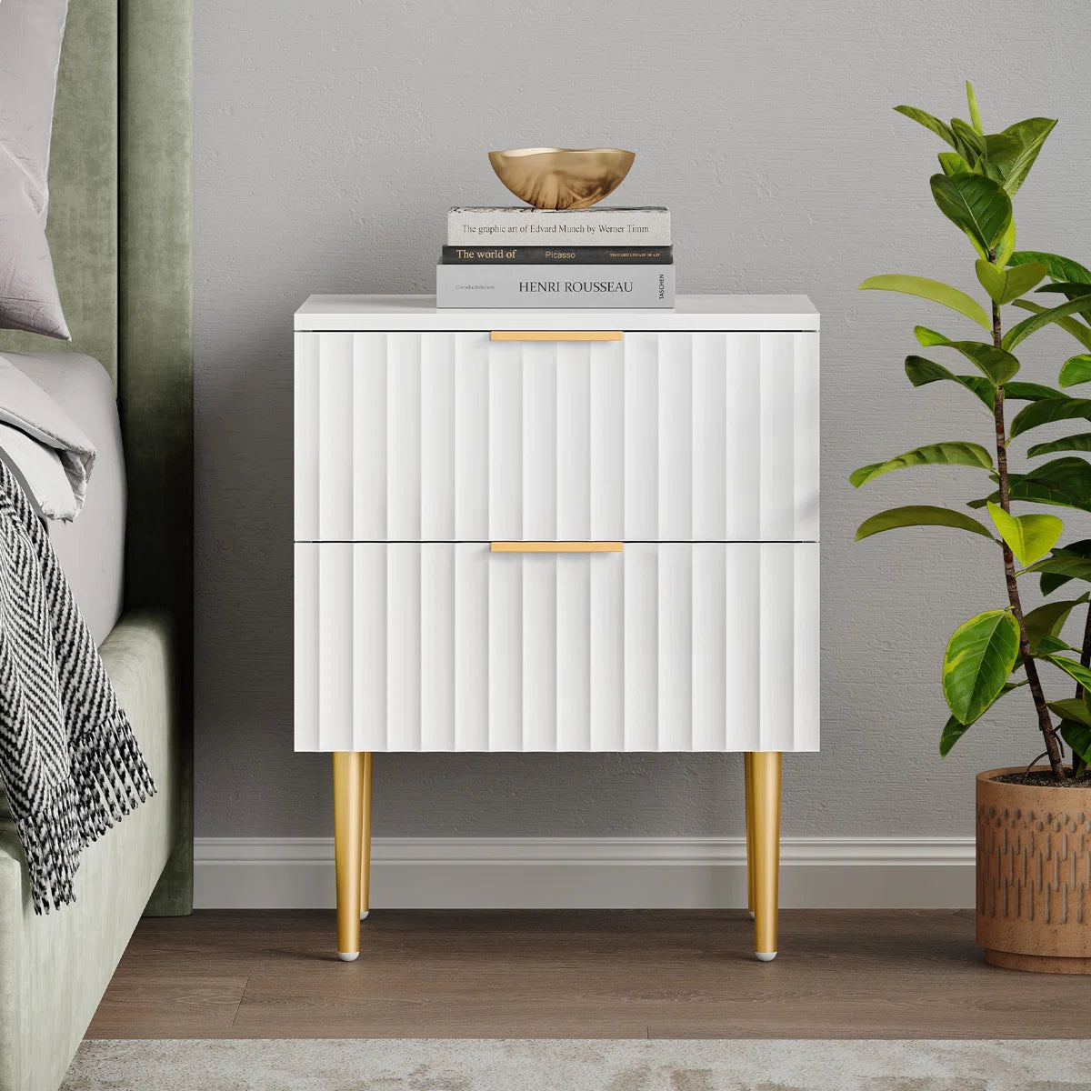Ardyn Fluted Nightstand Set