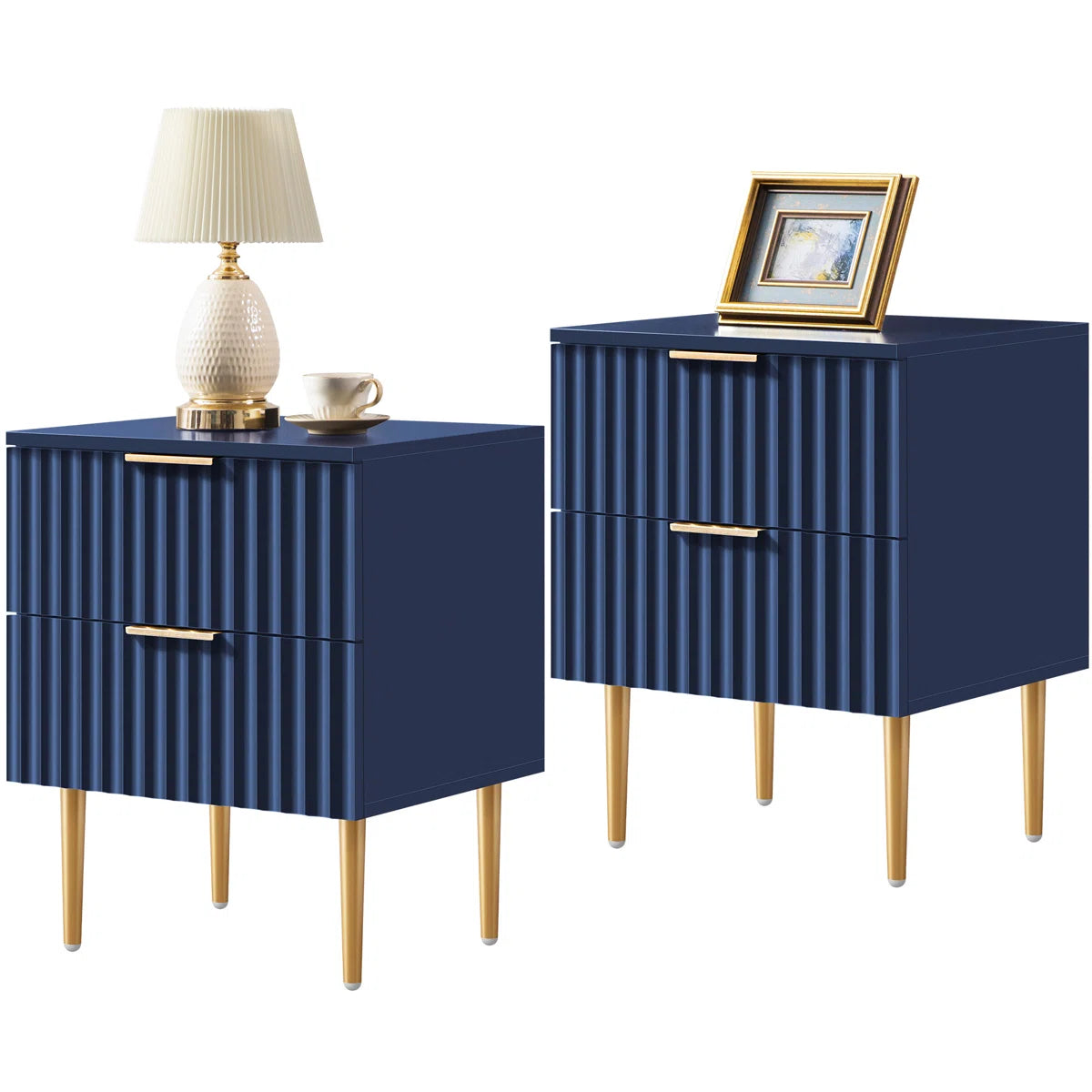 Ardyn Fluted Nightstand Set