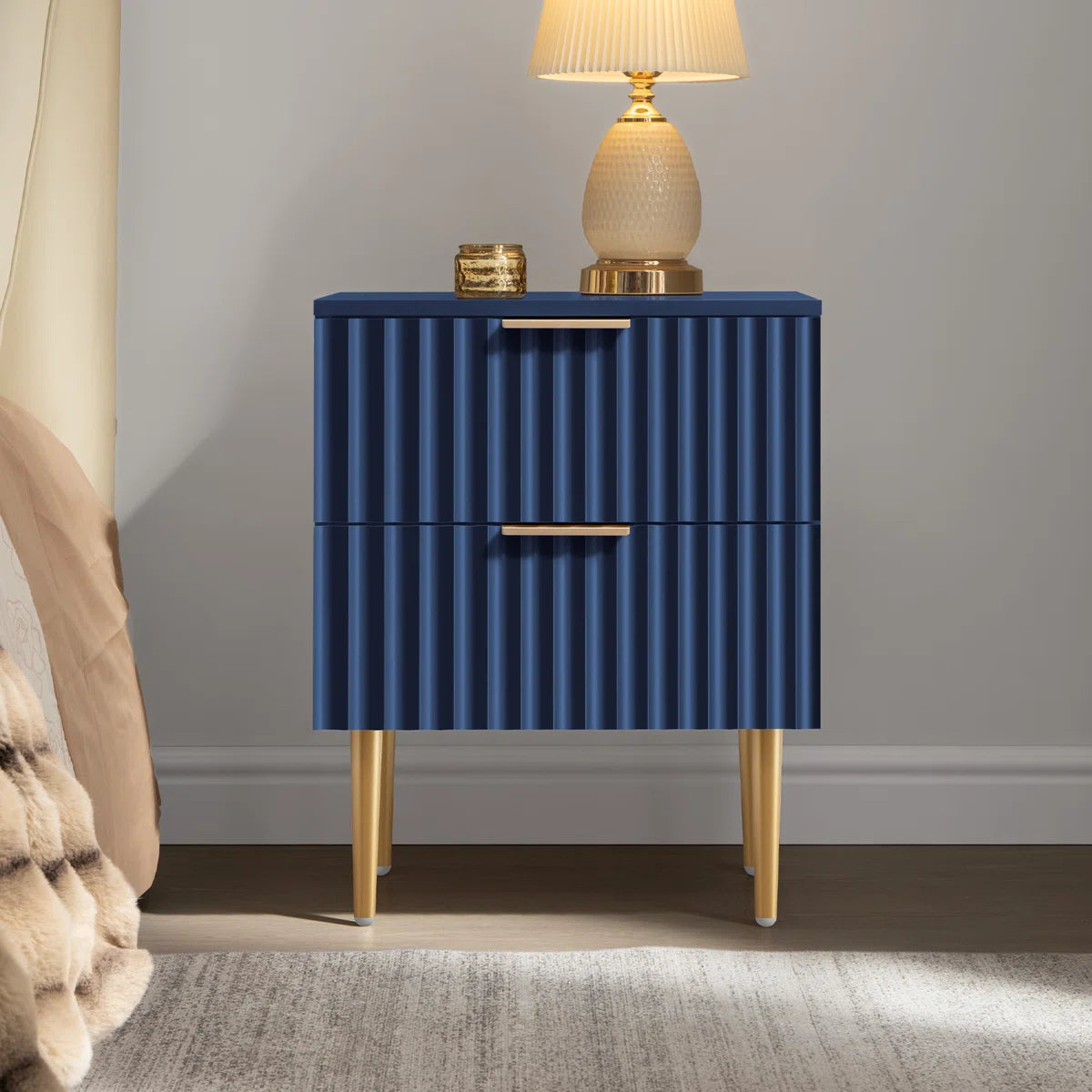 Ardyn Fluted Nightstand Set