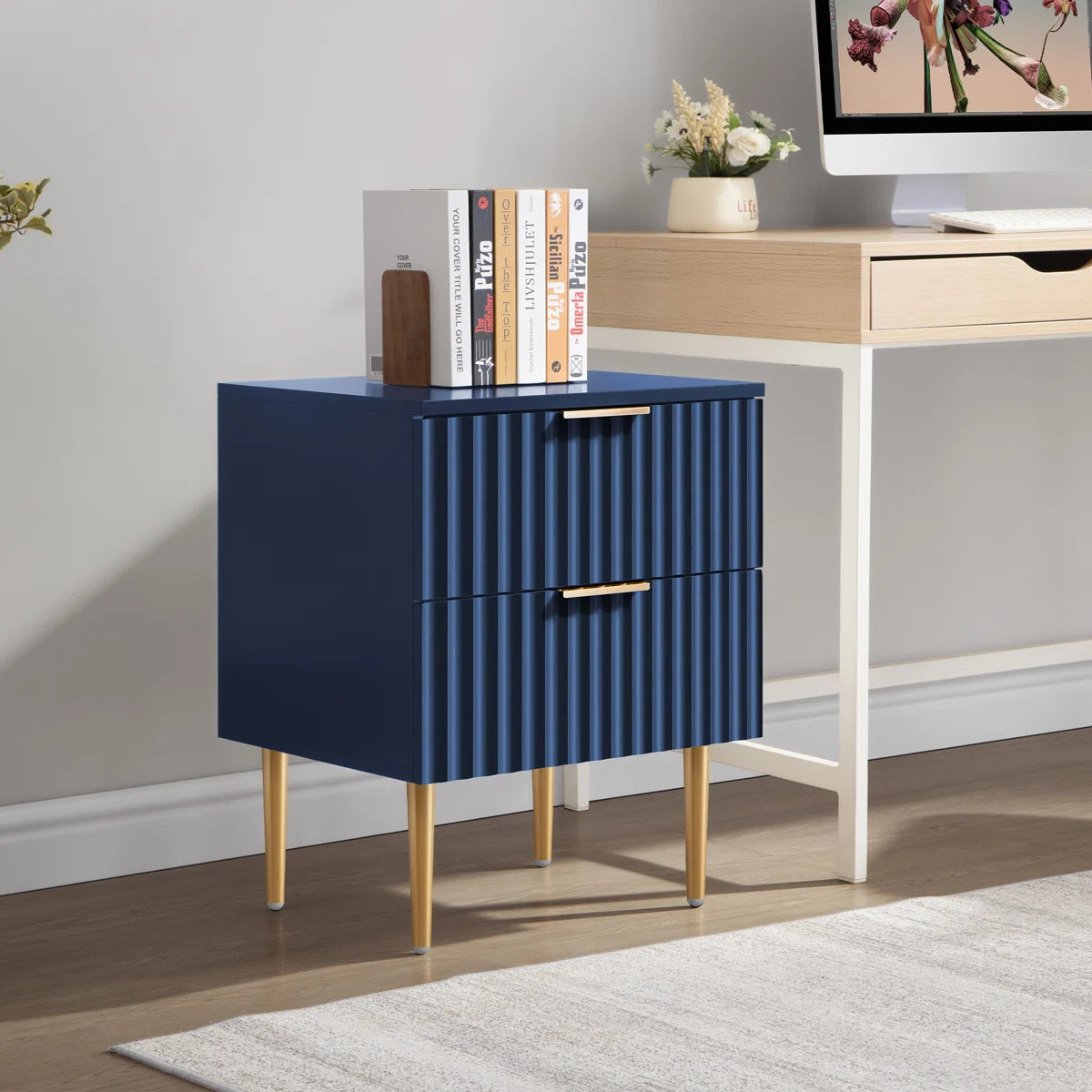 Ardyn Fluted Nightstand Set