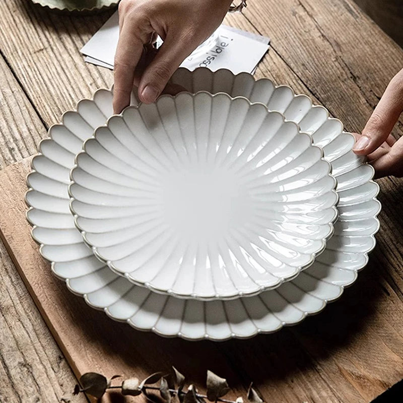 Auren Fluted Ceramic Plate