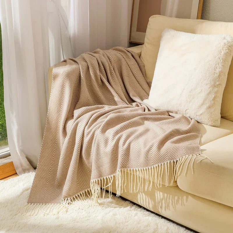 Sivra Striped Throw Blanket