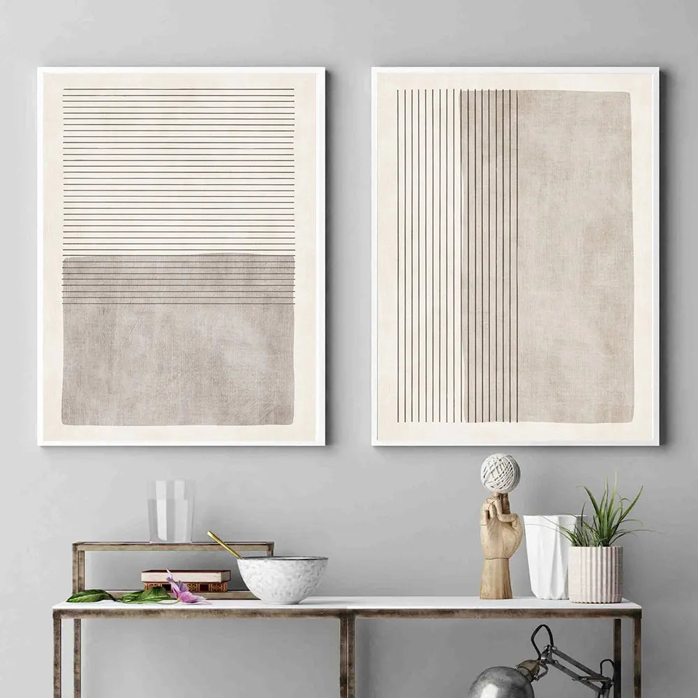 Eralis Abstract Neutral Wall Art