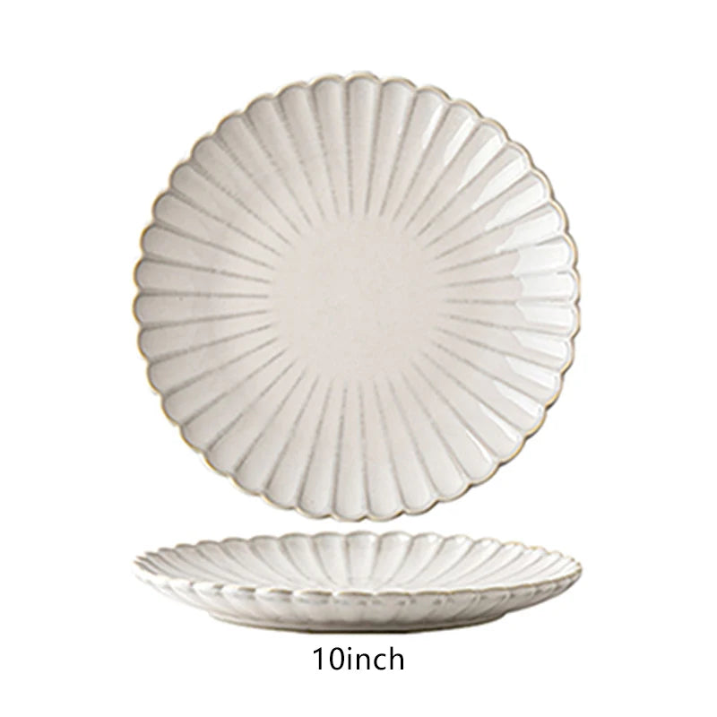 Auren Fluted Ceramic Plate