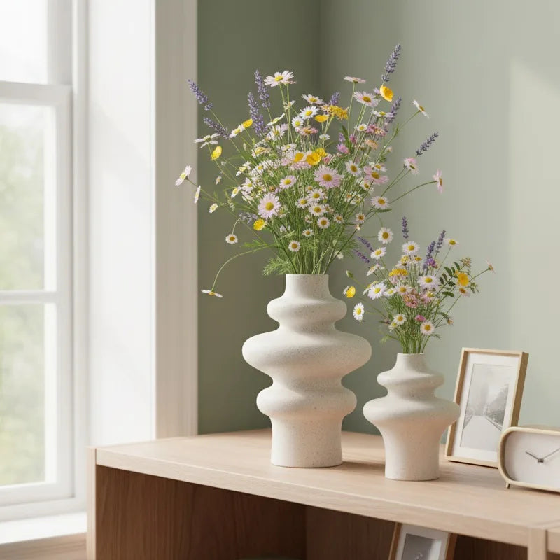 Calvia Sculpted Ceramic Vase
