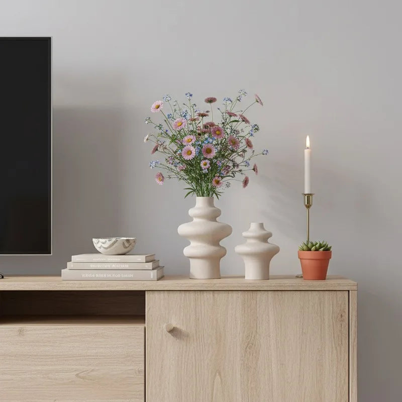 Calvia Sculpted Ceramic Vase