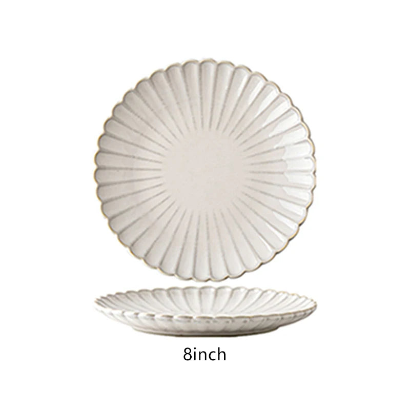 Auren Fluted Ceramic Plate