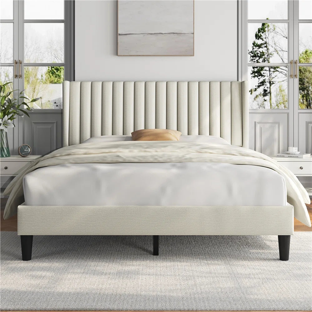 Mirella Wingback Platform Bed