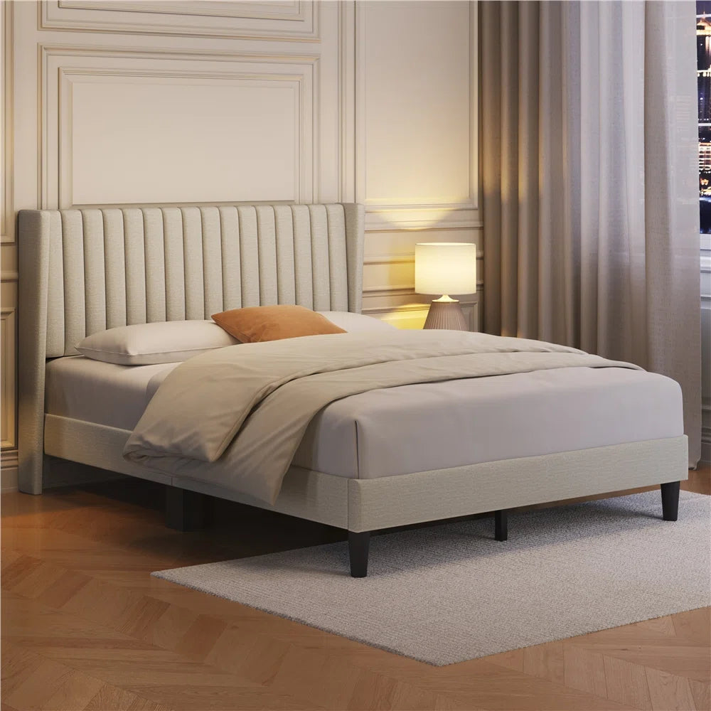 Mirella Wingback Platform Bed
