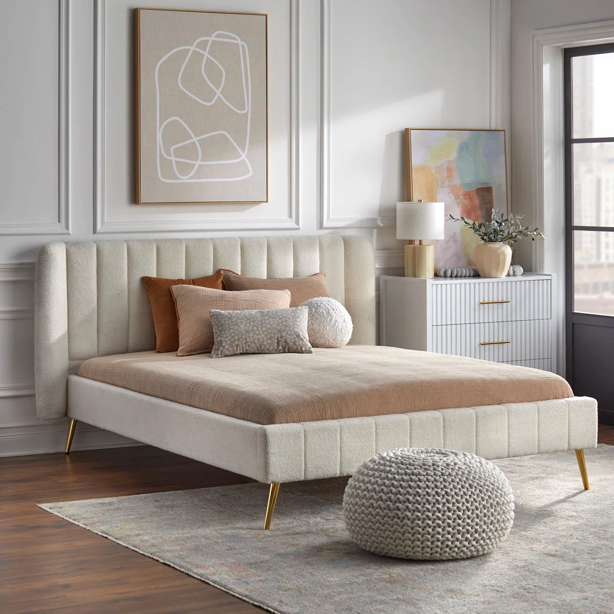Selene Upholstered Platform Bed