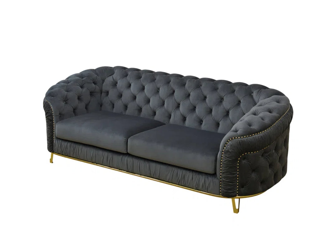 Verx-Flannelette Classic Chesterfield Sofa