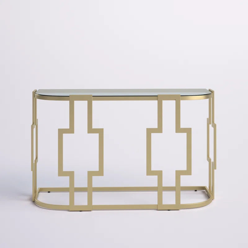 Birnson 48'' Glass Top Console Table