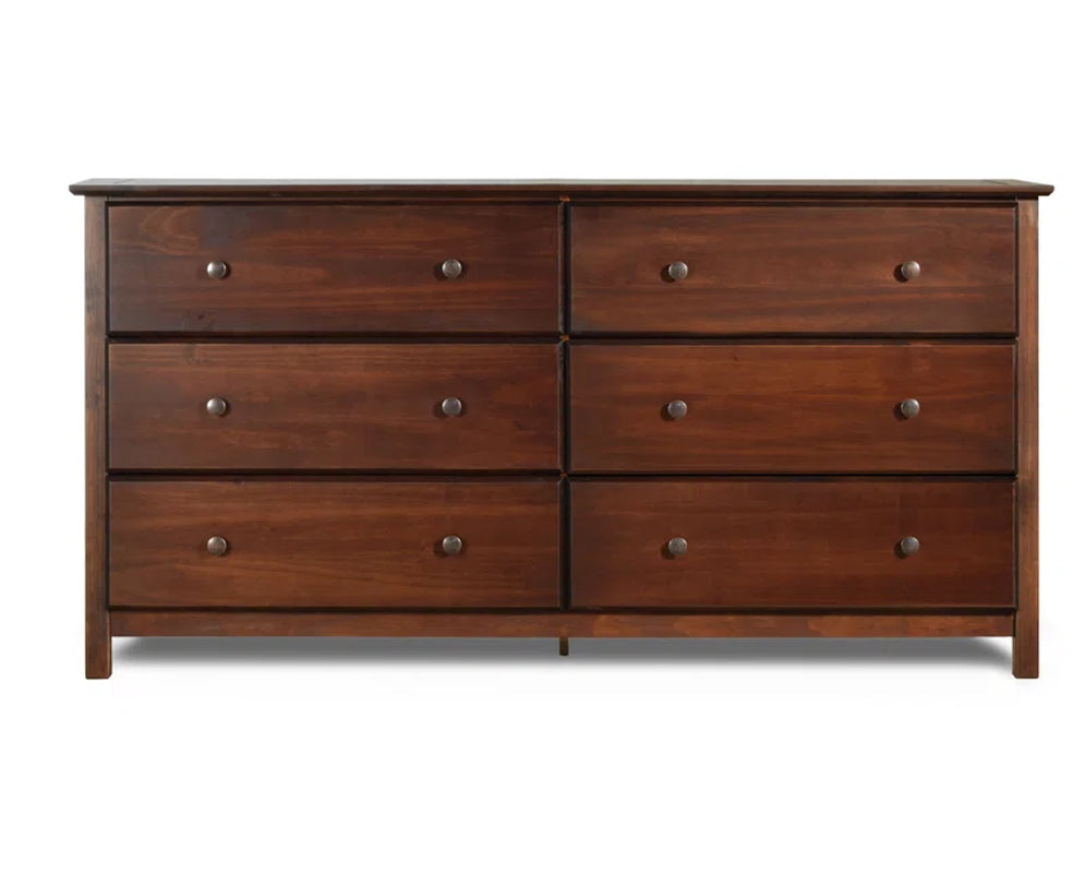Shaker Solid Wood 63.75'' W 6 - Drawer Dresser