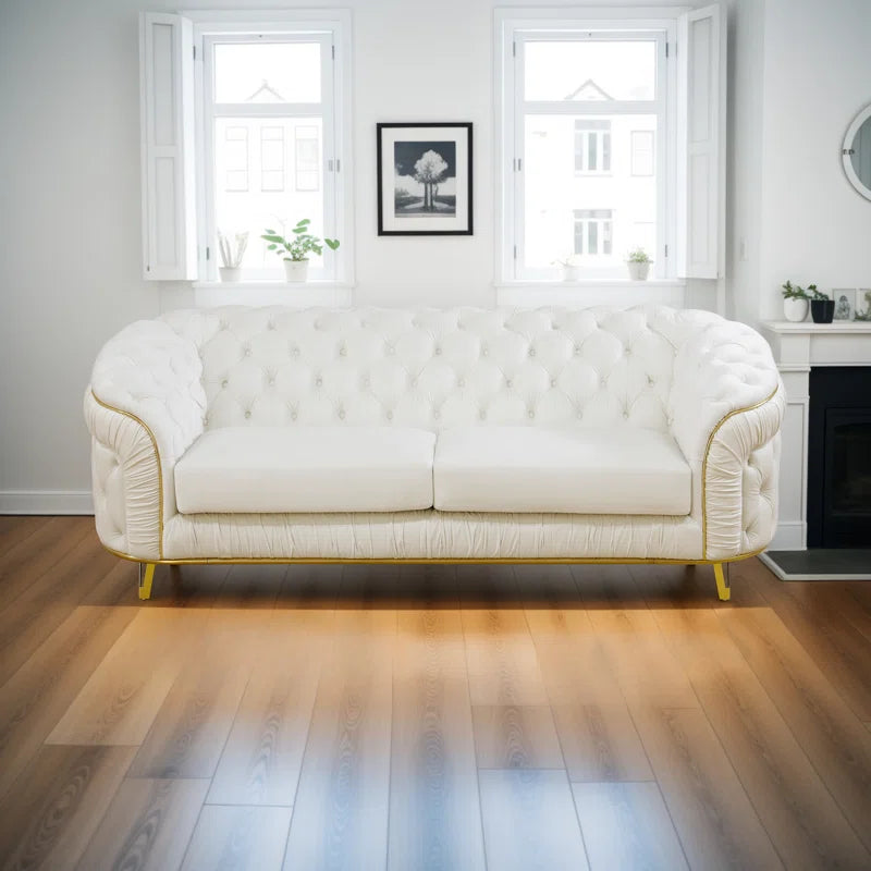 Verx-Flannelette Classic Chesterfield Sofa
