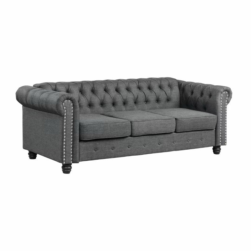 Adolina 80" Rolled Arm Chesterfield Sofa