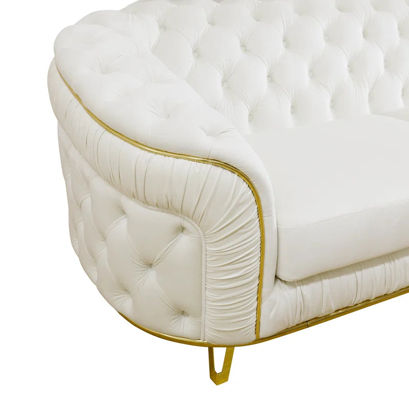 Verx-Flannelette Classic Chesterfield Sofa